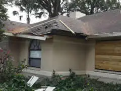 Roof Damaged By A Tree
