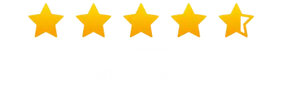 4.9 star customer rating logo